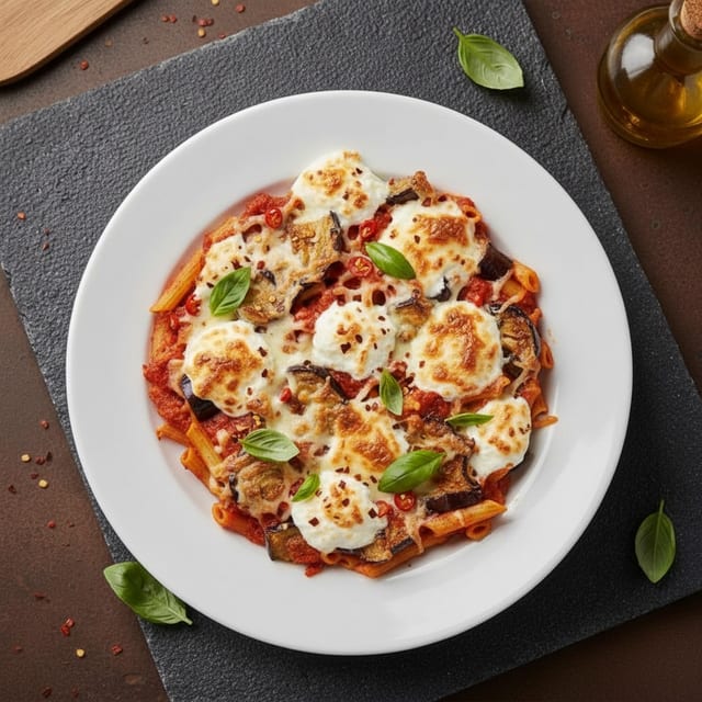 Baked Ziti Sicilian.