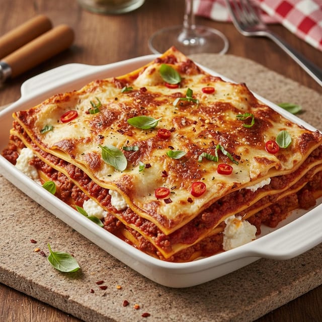 Homemade Meat Lasagna.