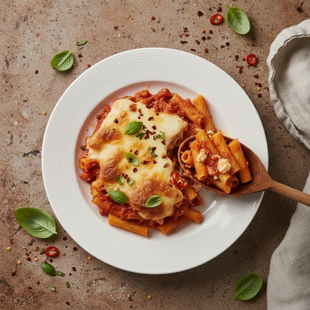 Homemade Baked Ziti.